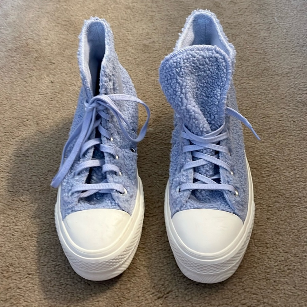 Converse custom high top sneakers size 7.5 lavender